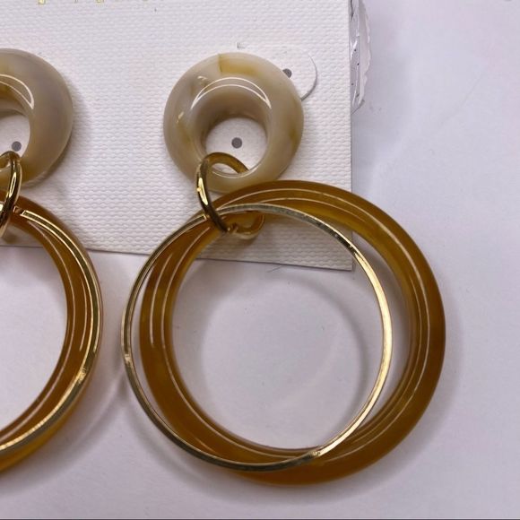 Panacea resin earrings neutral dangle NWT - Picture 2 of 4
